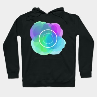 Futuristic rose - abstract design in cool colours Hoodie